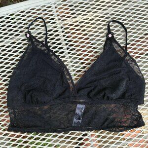 Parade That Lace Longline Bralette in eightball